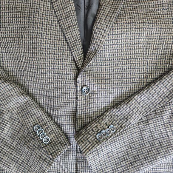 Pronto Moda Men Vtg Preppy Academia Wool Cashmere Blazer 44L Italy Elbow Patches - Picture 2 of 12